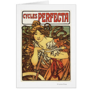 Perfecta Bicycles with Woman Advertisement Poste