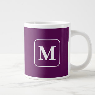 Perfection de prune - Monogramme géant Mug café