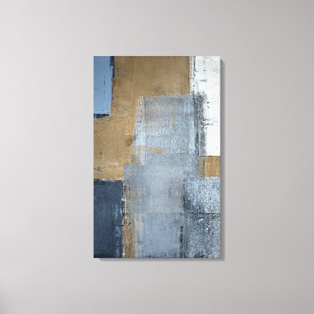 'Perfection' Grey and Brown Abstract Art Canvas Print (Front)