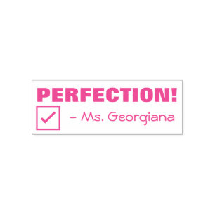 "PERFECTION!" Teacher Rubber Stamp