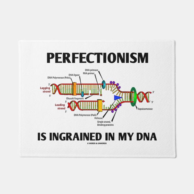 Perfectionism Is Ingrained In My DNA Genetic Doormat (Front)
