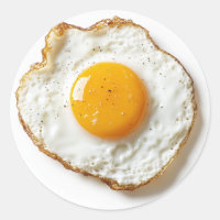 Perfectly Fried Egg with Crisp Edges and Golden Yo