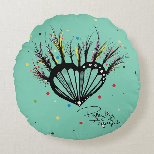 Perfectly Imperfect Round Pillow (Front)