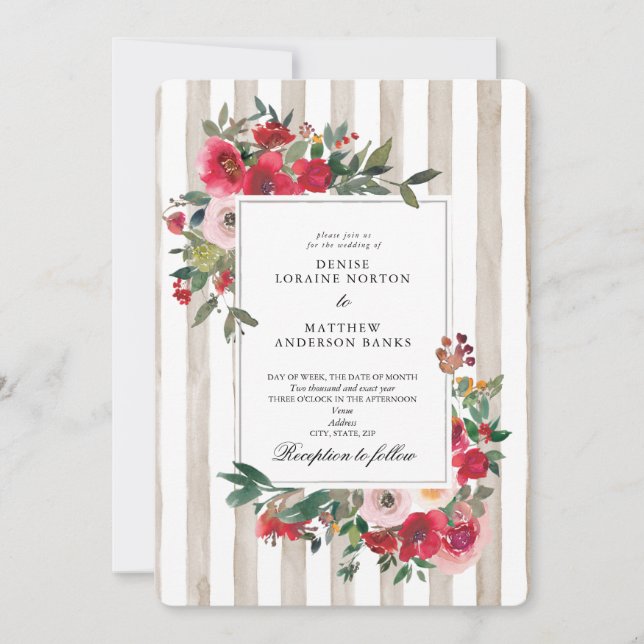 Perfectly Pale Wedding Invitation (Front)