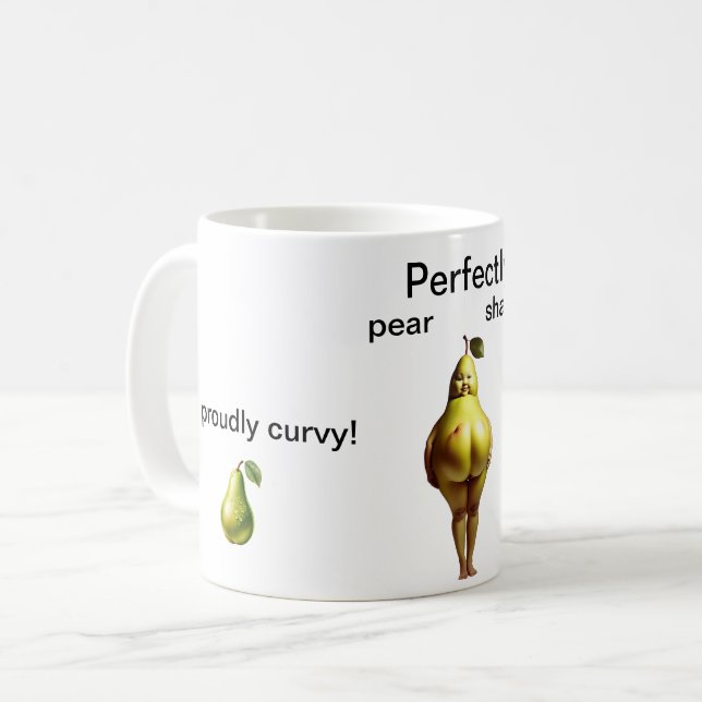 Perfectly pear-shaped  coffee mug (Front Left)