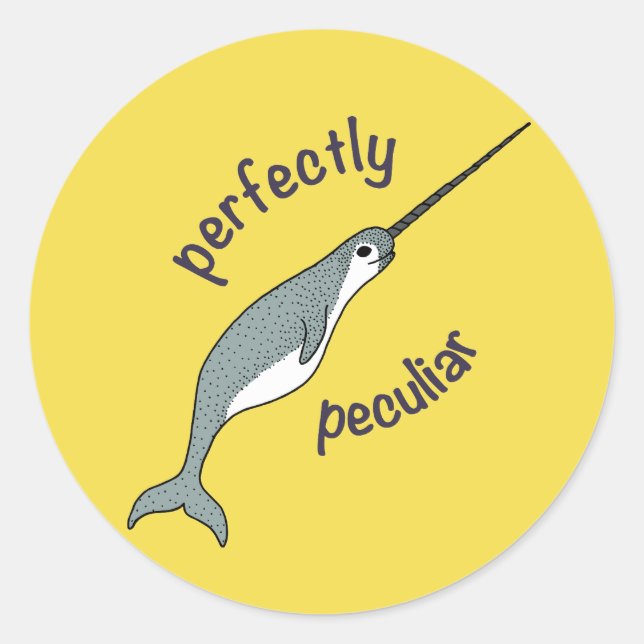 Perfectly Peculiar Narwhal Stickers (Front)
