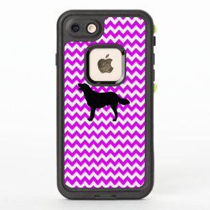 Perfectly Pink Chevron With Golden Silhouette