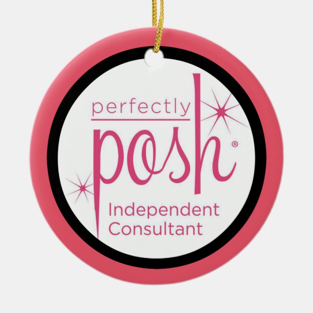 Perfectly Posh Independent Consultant gifts Ceramic Ornament (Front)