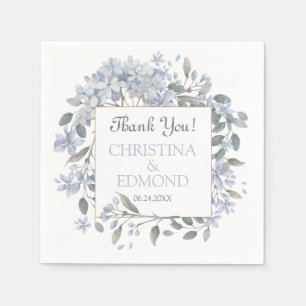 Perfectly Pretty Boho Floral Wedding Thank You  Napkin