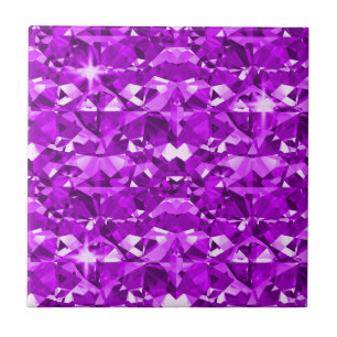 Perfectly Purple Diamonds Tile