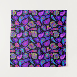 Perfectly Purple Paisley Pretty Tapestry