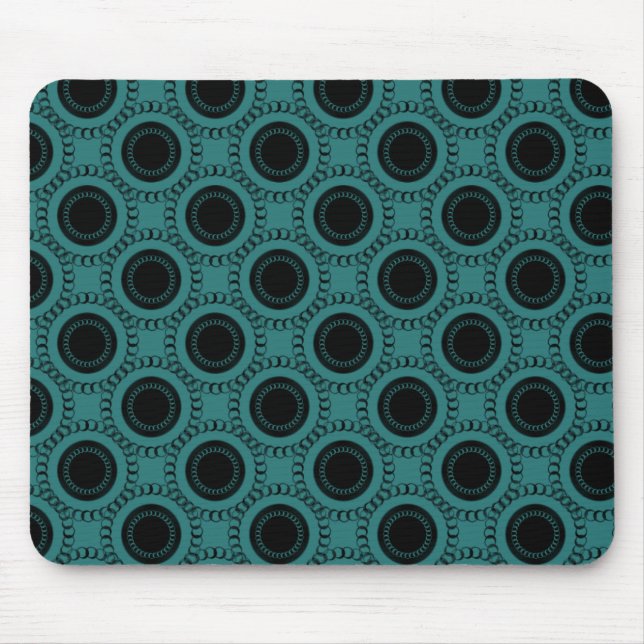 Perfectly Swanky Mousepad, Teal Mouse Pad (Front)