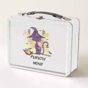 Perfectly Wicked - Black Witch Cat Metal Lunch Box