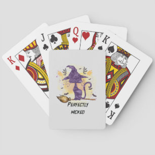 Perfectly Wicked - Black Witch Cat Playing Cards