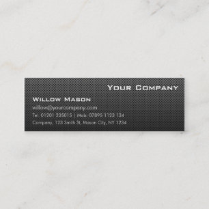 Perforated Black Metal, Slim Profile Business Card