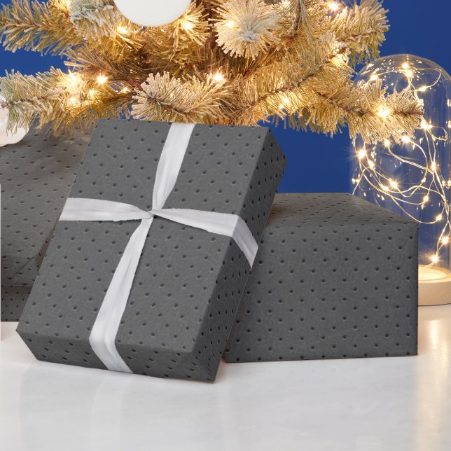 Perforated Grey Leather's Digital Print Wrapping Paper (Holidays)