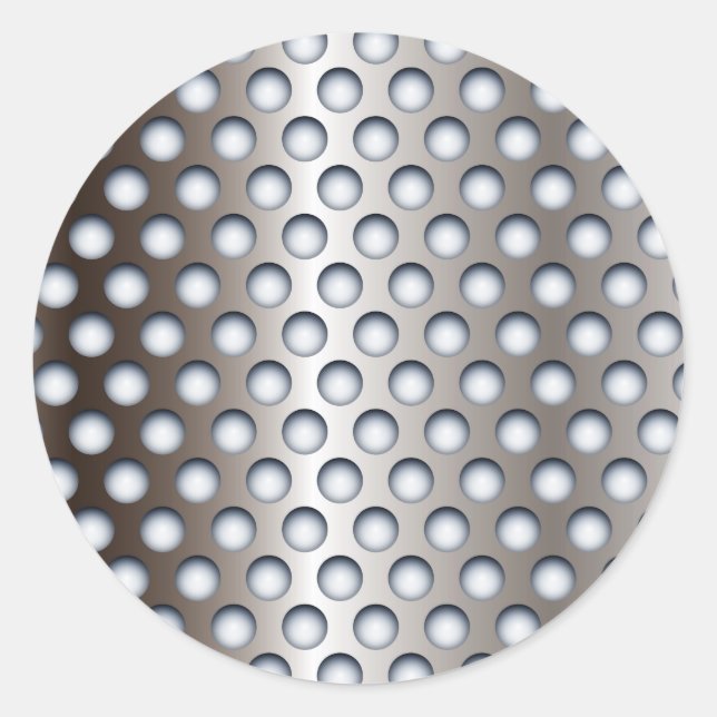 Perforated Metal Classic Round Sticker (Front)