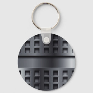 Perforated Metal Keychain