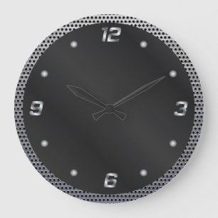 Perforated Metal Large Clock