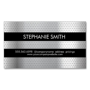Perforated Metal Pattern Magnetic Business Card