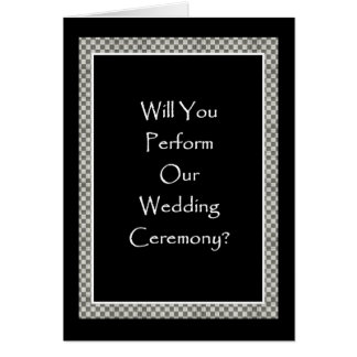 PERFORM OUR WEDDING with Chequerboard Border