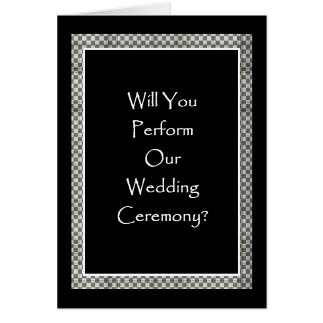 PERFORM OUR WEDDING with Chequerboard Border (Front)