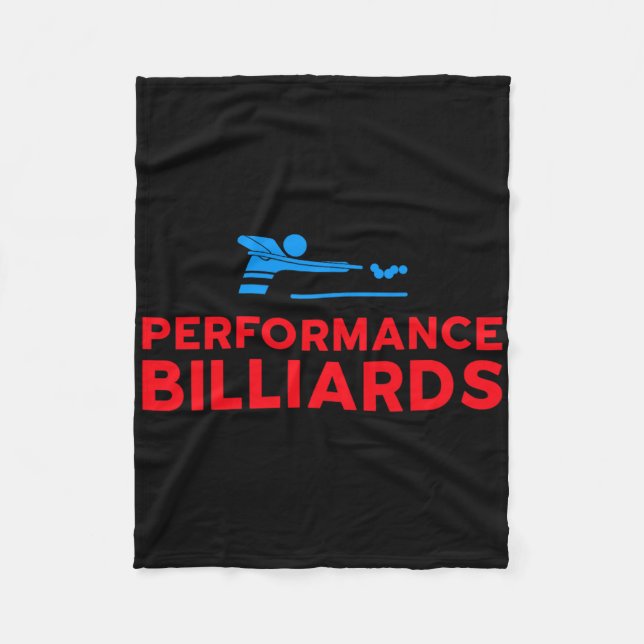 Performance Billiards Logo - Pool Player  Fleece Blanket (Front)