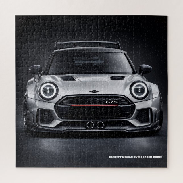 Performance Hatchback Front View Automotive Art Pr Jigsaw Puzzle (Vertical)