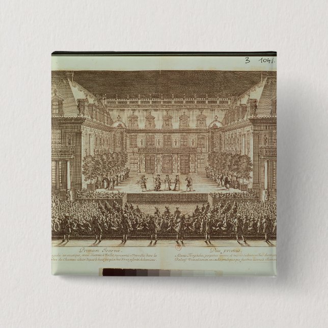 Performance of the opera 'Alceste' 2 Inch Square Button (Front)