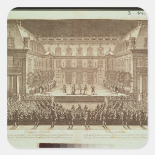 Performance of the opera 'Alceste' Square Sticker