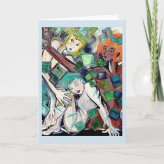 Performers "Gold Squares" Greeting Card