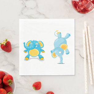 Performing Elephant Napkin