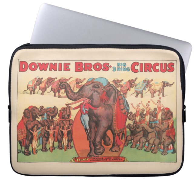 Performing Elephants With Women And Trainer. Laptop Sleeve (Front)
