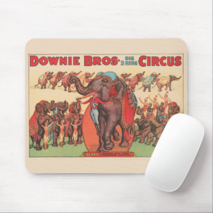 Performing Elephants With Women And Trainer. Mouse Pad