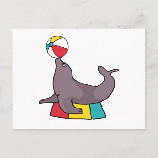 Performing Seal Postcard (Front)