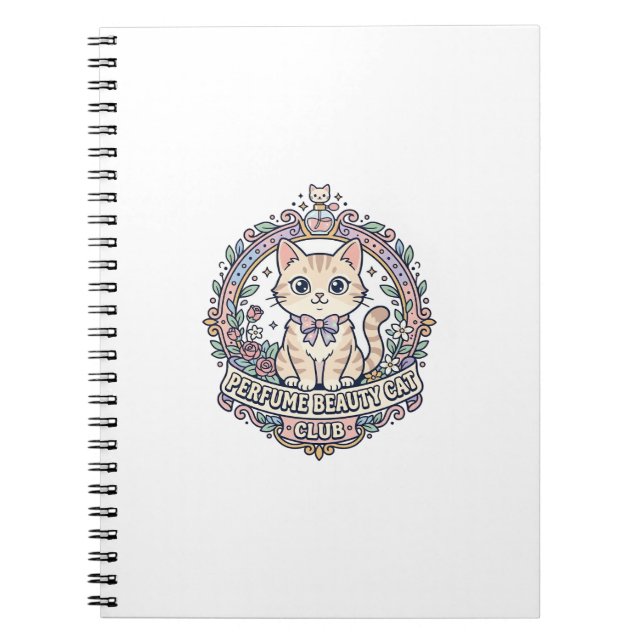 Perfume Beauty Cat Cute Cat T-Shirt Design - Perfu Notebook (Front)