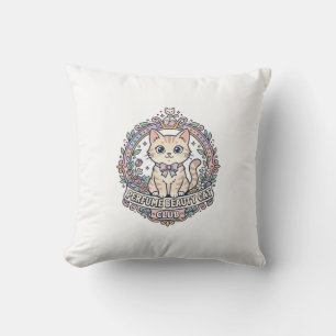 Perfume Beauty Cat Cute Cat T-Shirt Design - Perfu Throw Pillow