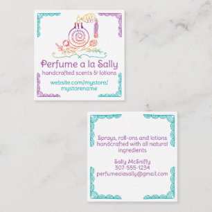 Perfume bottle atomizer scent lotion business card