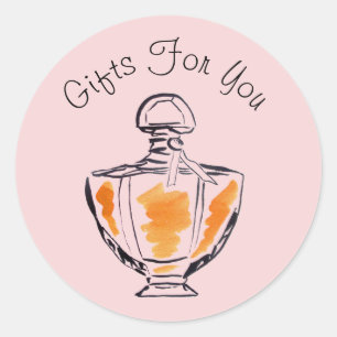 Perfume bottle design Gift business branding Classic Round Sticker