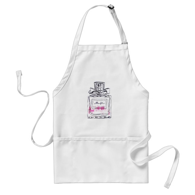 Perfume bottle fashion watercolour illustration standard apron (Front)