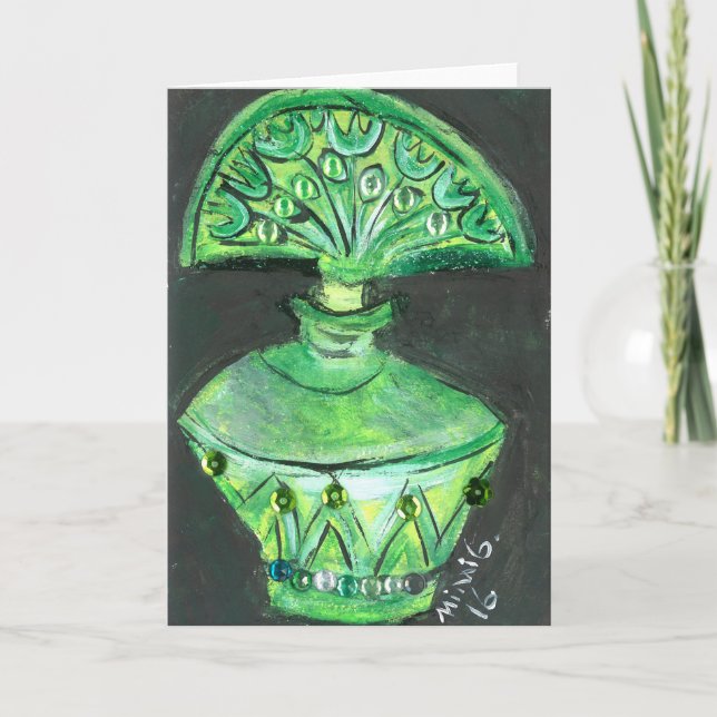 Perfume Bottle Greeting Card (Customizable) (Front)