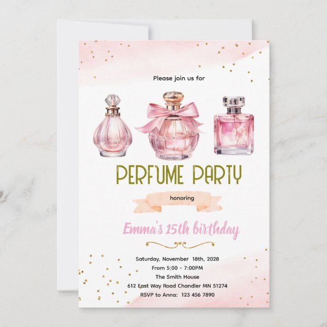 Perfume Party Invitation (Devant)