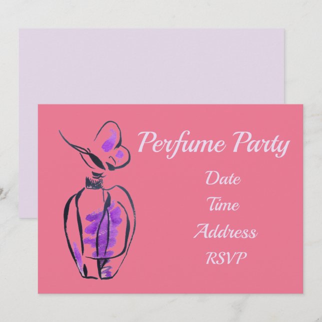 Perfume party plan party invitation (Front/Back)