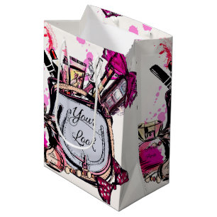Perfume, Red Lipstick, and a High Heeled Shoe   Medium Gift Bag