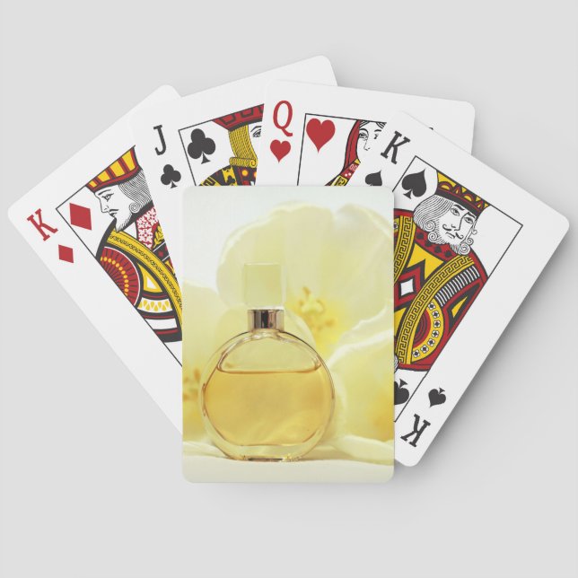 Perfume & Soft Yellow Flowers Playing Cards (Back)