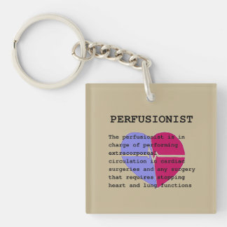 Perfusionist Definition Keychain