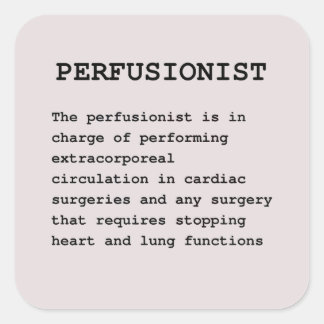 Perfusionist Definition Square Sticker