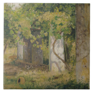 Pergola With Wine Grapes (Vineyard Landscape) Tile