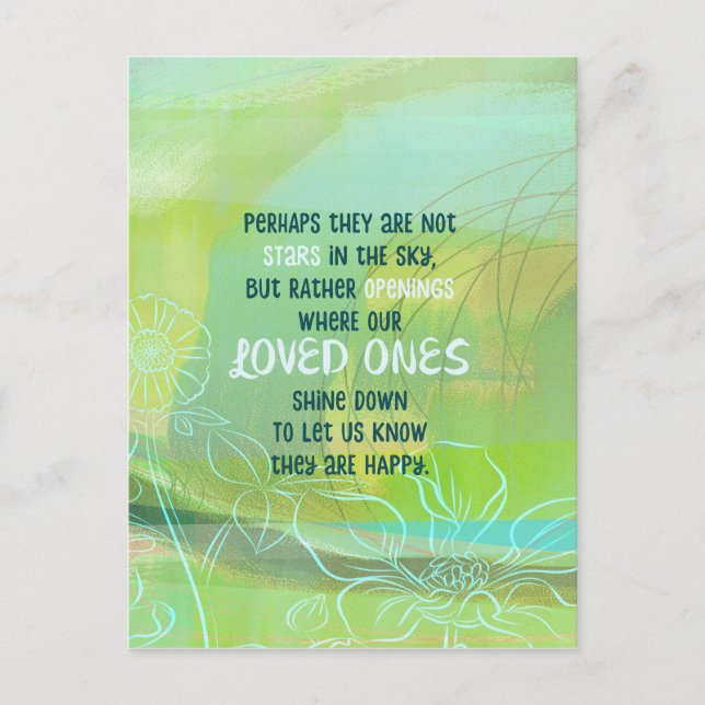 Perhaps the Stars are Our Loved Ones Postcard (Front)