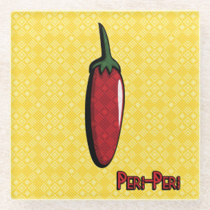 Peri-Peri Chili Pepper Glass Coaster